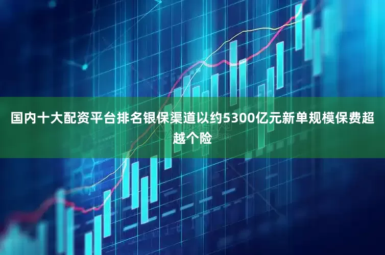 国内十大配资平台排名银保渠道以约5300亿元新单规模保费超越个险